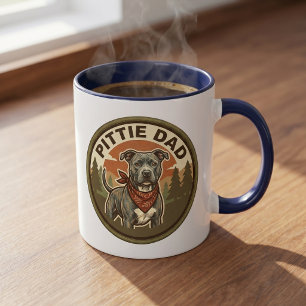 Tasse à café Pittie Papa Cadeau pour papa sauveu