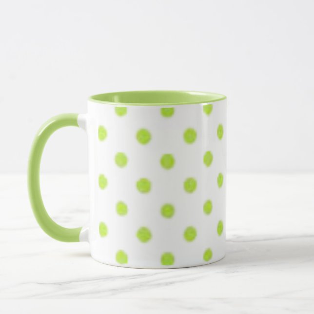 Tasse à café pois verte (Gauche)