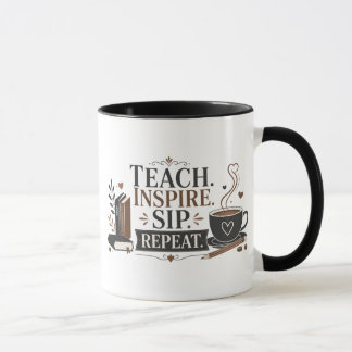Tasse à café pour enseignant 'Enseigner Inspirer B