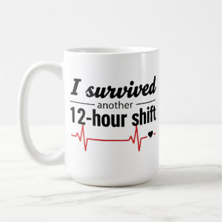 Tasse à café pour infirmière 'J'ai survécu à un au