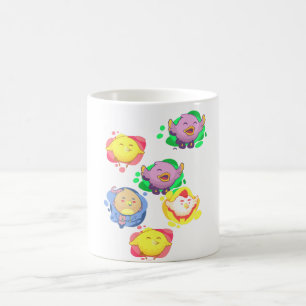 Tasse à café Poussins Colorés qui Chantent Mignons