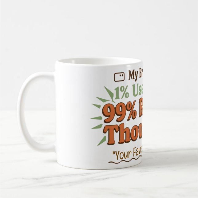 Tasse à café rétro My Brain Tabs  (Gauche)