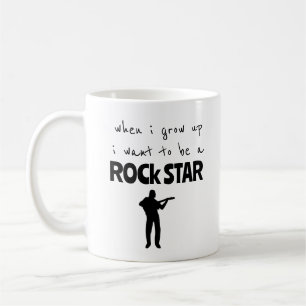 Tasse à café Rock Star Quand Je Grandirai