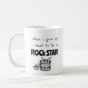 Tasse à café Rock Star Quand je serai grand