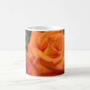 Tasse à café rose orange