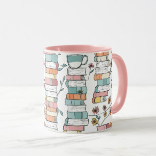 Tasse à café rose pastel Bookish Books
