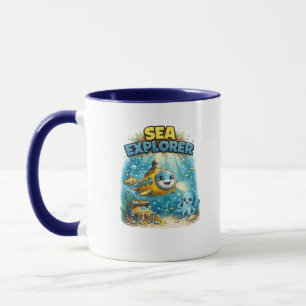 Tasse à café sous-marin mignon Explorateur de la m