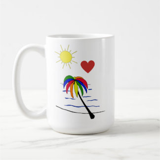 Tasse à café Sunny Palm Tree