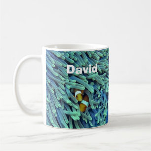 Tasse à café sur le thème de la mer et du poisson