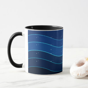 Tasse à café Vague océanique   Vagues de la mer bl