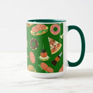 Tasse à café verte pour le goûter