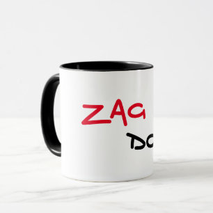 Tasse à café Zag Dog avec garniture noire