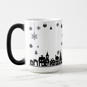Tasse à changement de couleur de village de Noël m