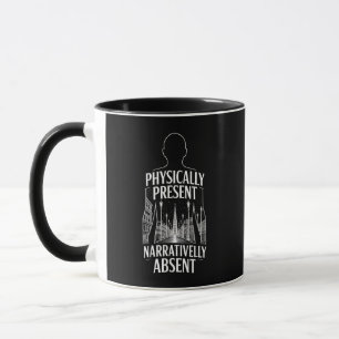 Tasse à citation physiquement présente et narrativ