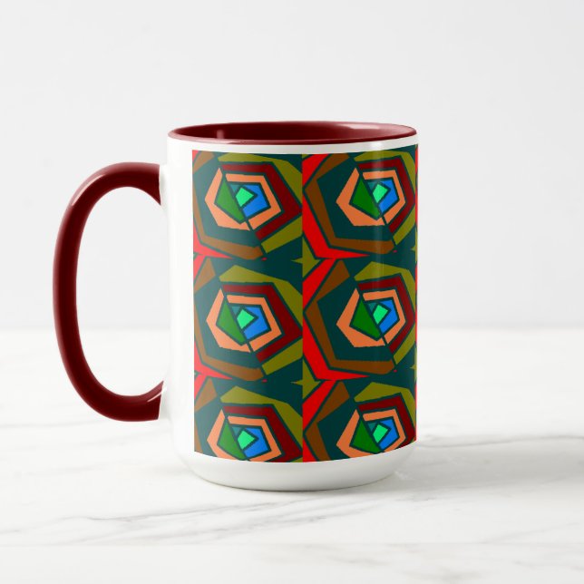 Tasse à design abstrait coloré (Gauche)