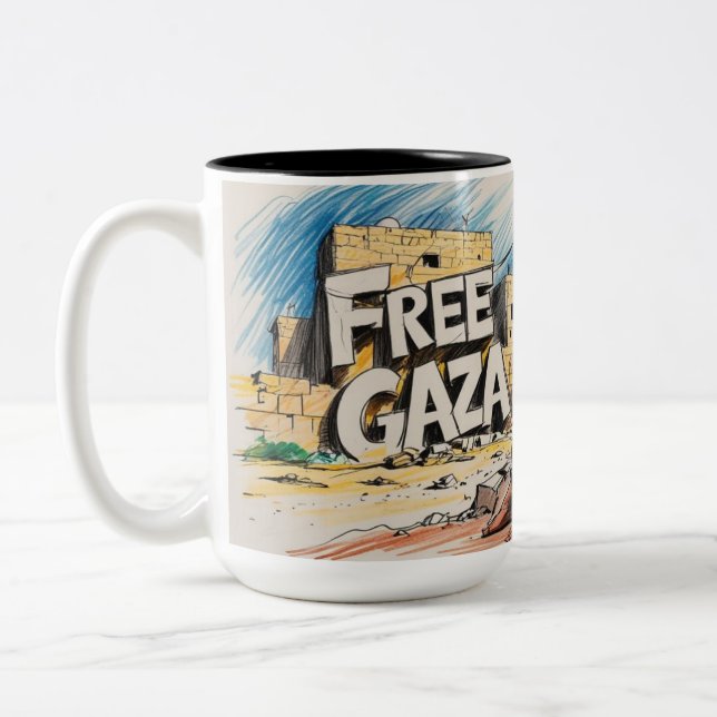 Tasse à deux couleurs, 15 oz (Gauche)