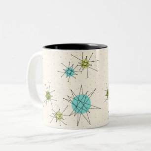Tasse à deux tons atomique iconique de Starbursts
