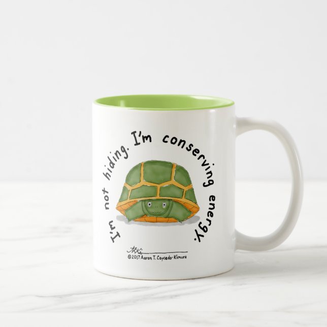 Tasse à deux tons de conservation d'énergie (Droit)