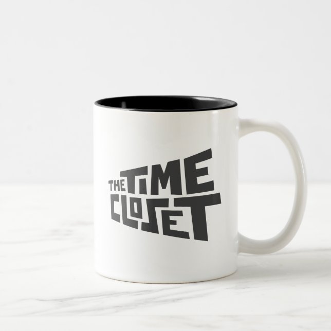 Tasse à deux tons de logo de cabinet de temps (Droit)
