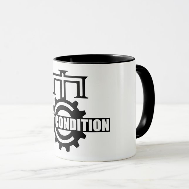 Tasse à deux tons de logo de dent de Mint (Devant droit)