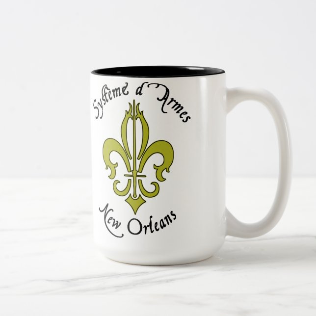 Tasse à deux tons de logo de SDA NOLA B&G (Droit)