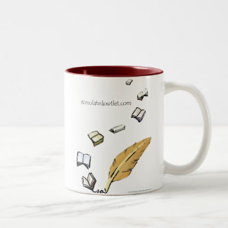 Tasse à deux tons de mots en vol