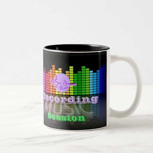 Tasse à deux tons de session d'enregistrement de (Droit)