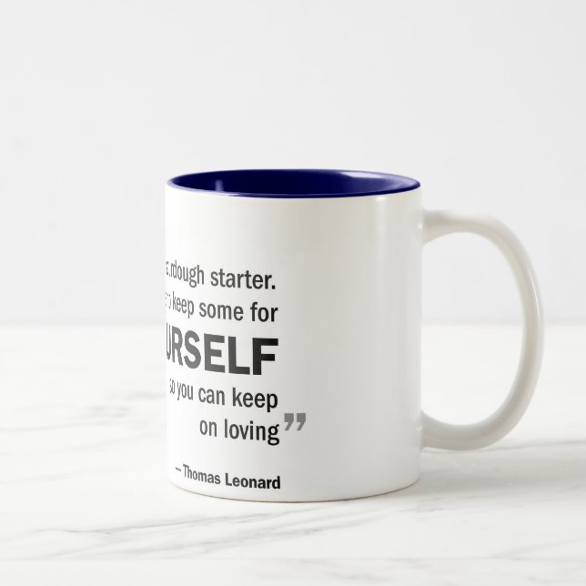 Tasse à deux tons - le 'amour est comme le levain… (Droit)
