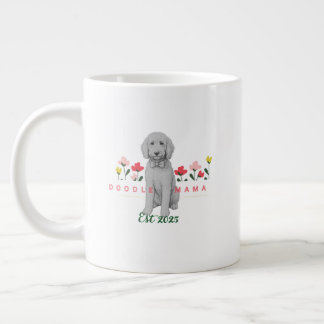 Tasse à doodle esquissé avec fleurs - Personnalisa