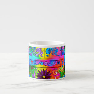 Tasse à espresso hippie super des années 70