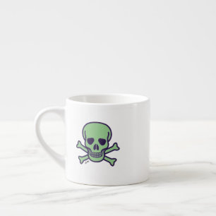 Tasse à expresso crâne vert