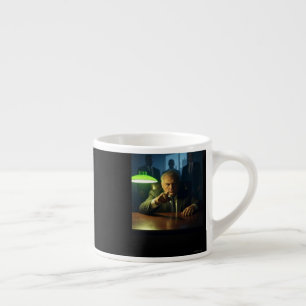 Tasse à expresso de la main gauche du patron