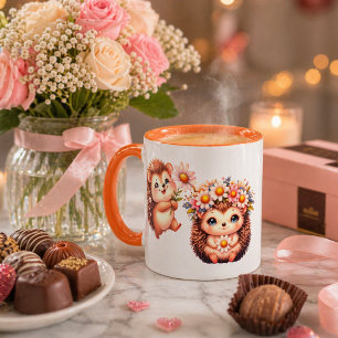 Tasse à expresso hérisson romantique mignonne – Co