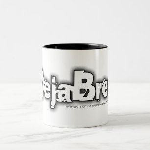 Tasse à fond gris de logo de DejaBrew