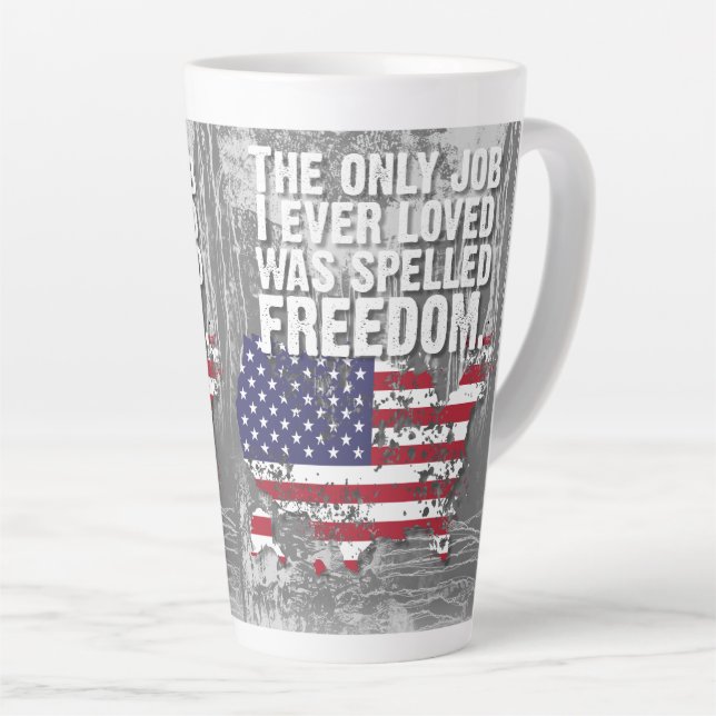Tasse à latte – Emploi Liberté (Angle droit)