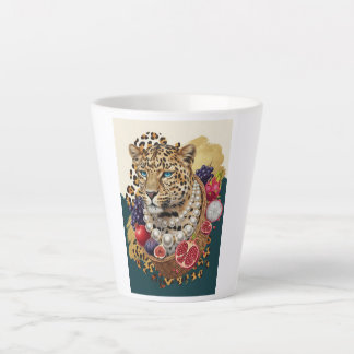 Tasse à Latte Léopard Éclectique avec Perles, Maxi