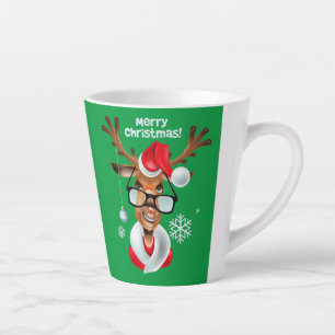 Tasse à latte Renne Noël 
