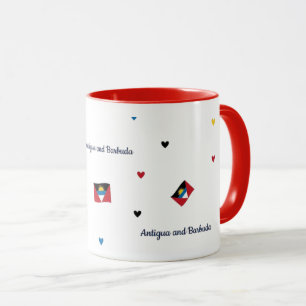 Tasse à motif Antigua Roots   Drapeau des Caraïbes