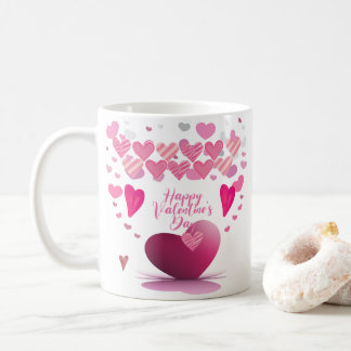 Tasse à motif de cœur pour la Saint-Valentin