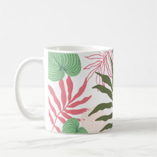 Tasse à motif de feuille