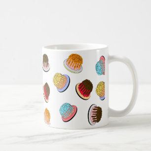 Tasse à motif de mini-beignets colorés