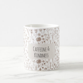Tasse à motif floral marron chaud