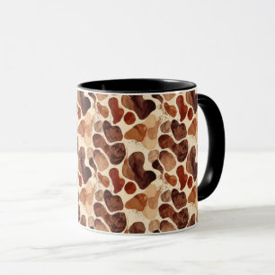 Tasse à motif organique contemporain – Tons terreu