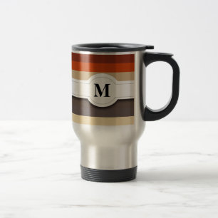 Tasse à motif rayé marron