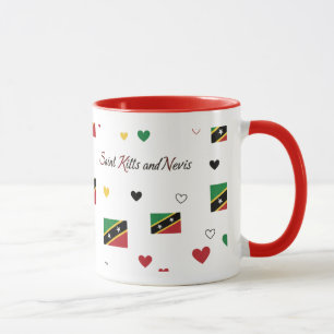 Tasse à motif Roots de St Kitts   Drapeau des Cara