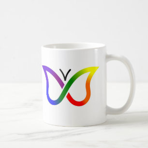 Tasse à papillon de la Neurodiversité TDAH (blanc)