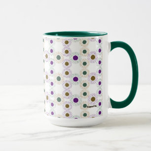 Tasse À petits pois (or/vert/violet)
