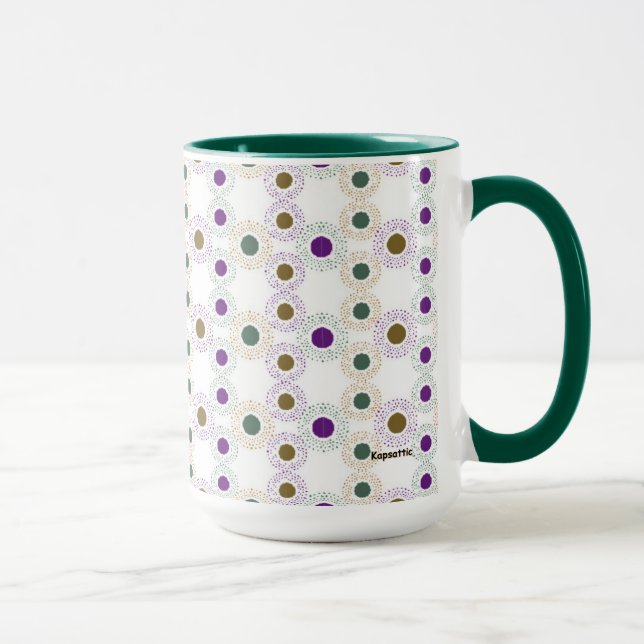 Tasse À petits pois (or/vert/violet) (Droite)