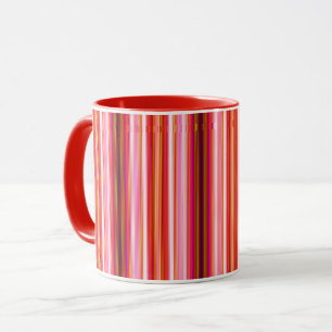 Tasse à rayures verticales rouges Cool
