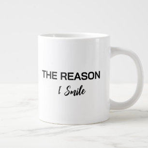 Tasse à script minimaliste "La raison pour laquell